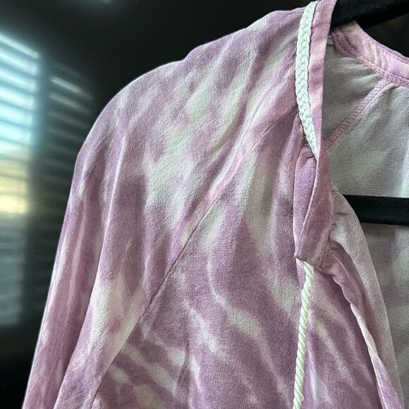 PAIGE Clarissa Silk Tie Dye Long Sleeve Top - Picture 6 of 9